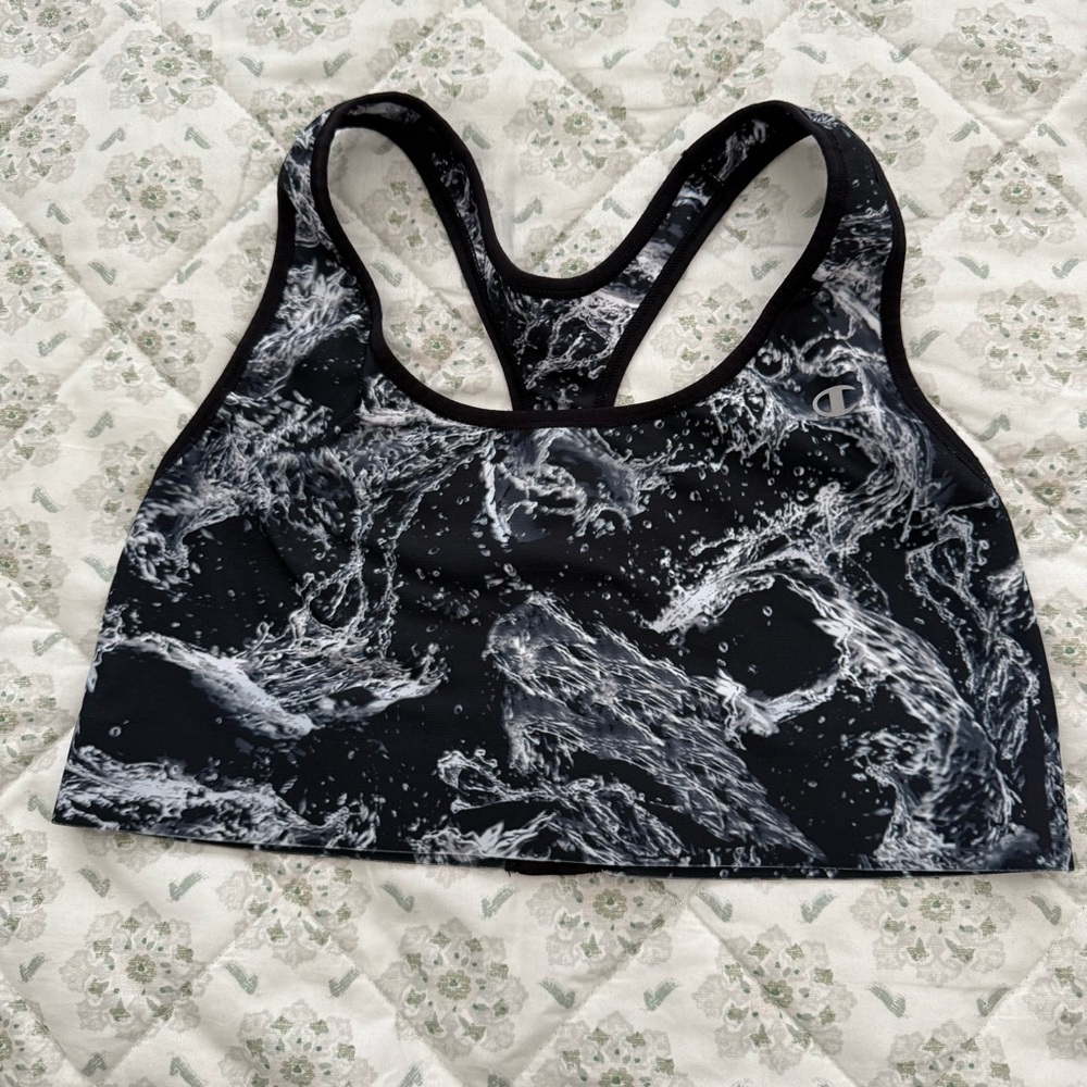 Champion Women's Black and White Sports Bra